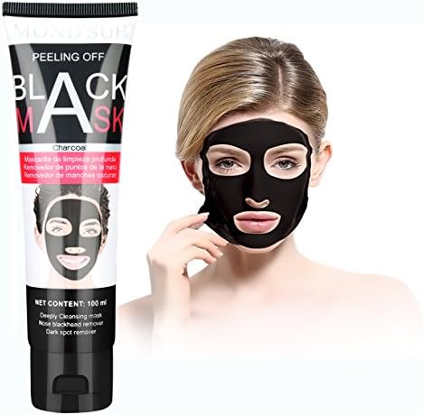 Reserwa Blackhead Remover Mask Deep Cleansing Face Mask Purifying Quality Charcoal Mask Pore Control Black Mask Shrinking Pores Peel off Mask Brighten Skin Facial Mask (Pack of 1)