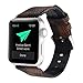 GOOSUU for Apple iwatch Strap 38mm 42mm,Mew Fashion Serpentine Leather Wrist Bands for Women and Men, for Apple Watch Series 3 Series 2 1, Replacement Large Metal Classic Buckle (Brown 42mm)