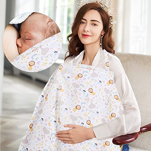 1 Pack Nursing Maternity Nursing Apron Adjustable Shoulder Straps, Full Privacy Protection, Breathable Cotton with 2 Washable Nursing Pads.