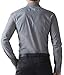 PJ PAUL JONES Fashion Long Sleeve Dress Shirt Casual Button Down Shirts for Men PJ5252 (Dark Grey,L)