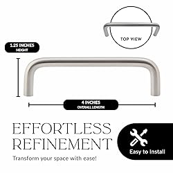 Handsley 4-Inch Wire Handles, 10-Pack – Satin