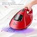 Euleven Hot Wind Anti-Dust Mites UV Handheld Vacuum Cleaner with HEPA Filtration and Double Powerful Suctions Eliminates Mites, Allergens for Mattresses, Pillows, Cloth Sofas, and Carpets (SYJ-3005CH)