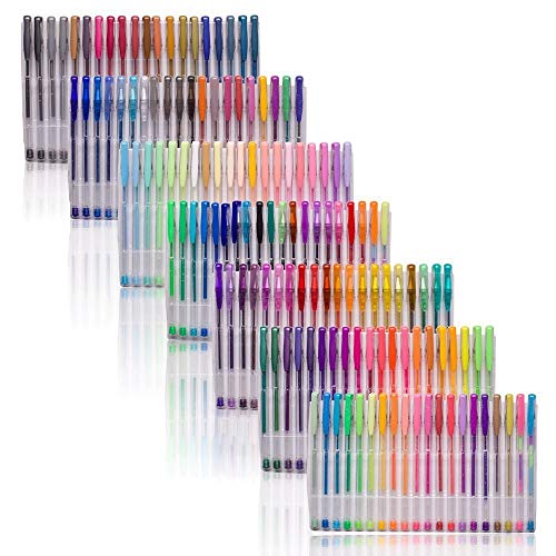 Smart Color Art 140 Colors Gel Pens Set Gel Pen for Adult Coloring Books Drawing Painting Writing