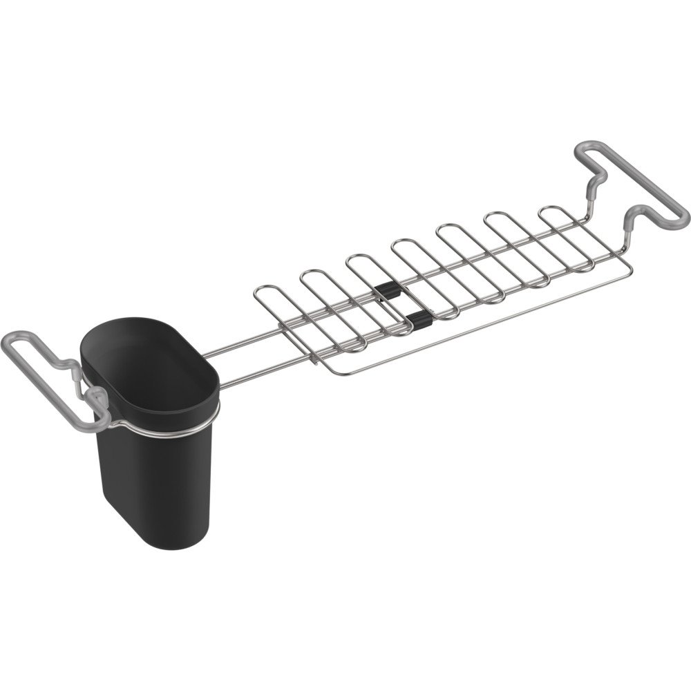Photo 1 of KOHLER K-5473-CHR Multi-Purpose Over-The-Sink Drying Rack, Caddy with Kitchen Towel Bar Holder, Soaking Cup. Expandable 14.6" to 17.6", 17.625 x 5 x 5.25, Charcoal