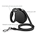 SHINE HAI Retractable Dog Leash, 16ft Dog Walking Leash for Large Medium Small Dog Up to 110lbs, Break & Lock System, Reflective Ribbon Cord, Black