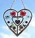 KY&BOSAM Heart Suncatchers Grandma Gift Ornament Stained Glass Sun Catcher Garden hangings Windows with Pressed Flower Heart Embedded in Glass Gifts for Grandma Mother`s Day Birthday Gifts