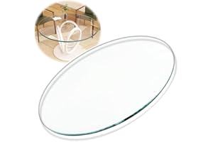 BERWDUXA Round Glass Table Top Tempered Glass 11in 14in 19in 24in 36in 40in Clear Glass for Dining Coffee Tabletop, Round Table Tops, Polished Edge(280mm/11in)