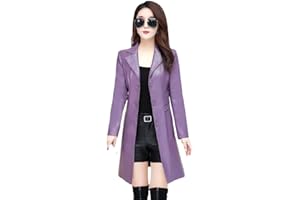 Women Sheepskin Coat Plus Size Genuine Leather Jacket Real Long Sleeve Trench Coat