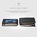 amelleon Men's RFID Blocking Leather Wallet - Front Pocket Bifold Wallet With USD Money Clip (Black)