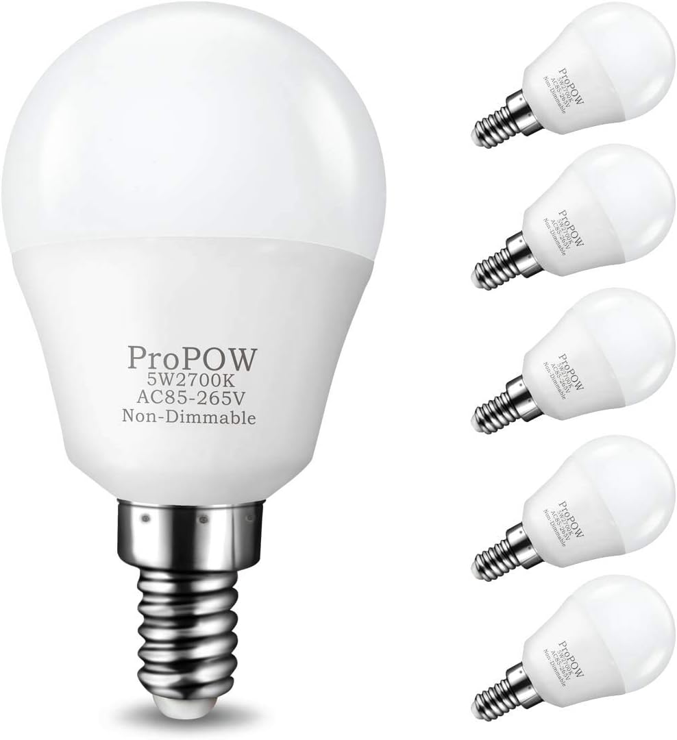 E12 LED Bulb, ProPOW 5W LED Candelabra Bulbs 40 Watt Equivalent