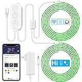 LED Strip Lights Phone Control, Govee 32.8ft Waterproof Wireless Led Light Strip Kit, WiFi Music Sync Smart RGB Light Strip Compatible with Alexa Google Home(Not Support 5G WiFi)