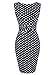 Women Pencil Dress Wear to Work Office Casual Sleeveless Knee Length Vintage Dot BK191 (6（Medium）, Blue)