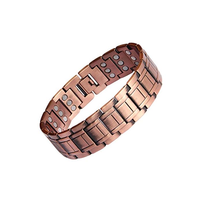 Wide Copper Bracelet for Supermen Magnetic Therapy for Pain Relief for Arthritis and Carpal Tunnel Migraines Tennis Elbow