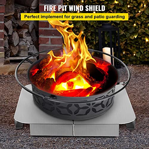 VEVOR Fire Pit Heat Shield, 26 x 26 inch Deck Defender & Grass Guard