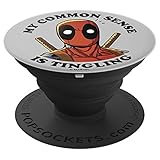 Marvel Deadpool My Common Sense Is Tingling - PopSockets Grip and Stand for Phones and Tablets