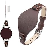 XIW Compatible for 8mm Fossil ES2829 ES2830 ES3060 ES3076 ES3077 women Leather Watch Band Replacement for men Wirstband Strap Bracelet