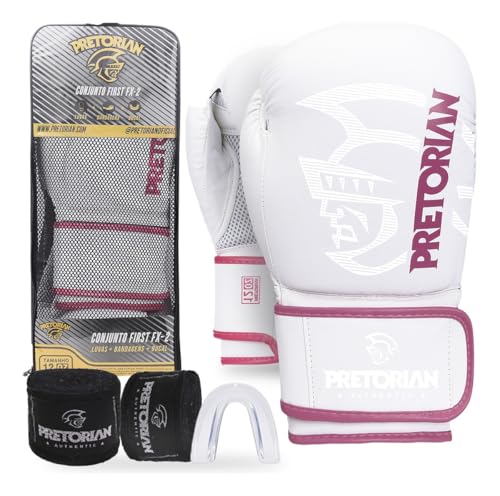 Luva de Boxe e Muay Thai FX2 Pretorian + Protetor Bucal + Bandagem 2.8M