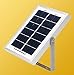 MicroSolar - Warm White - 24 LED - Lithium Battery - Separate Solar Panel with 16 Foot Wire - Solar Spotlight (Flag Pole Light) ---- Automatically Activates from Dusk to Dawn under Good Sunshine