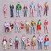 100pcs Painted Model Train People Figures Scale 1:50