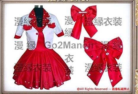 Amazon コスプレ衣装 Wz02b 森高千里 赤いワンピース ドレス 半袖