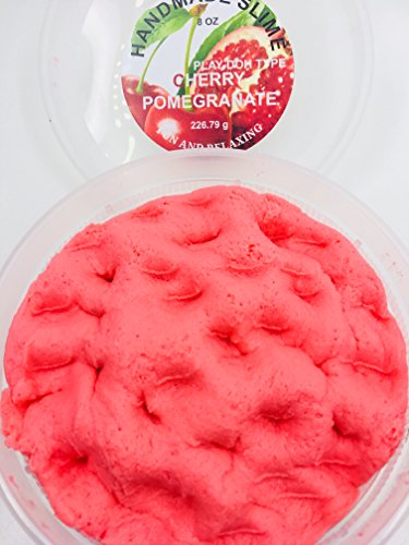Handmade Slime cherry pomegranate scented play doh type 8 Oz container **others sizes available