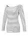 Maggie Tang Trendy Solid Fitted Off Shoulder Long Sleeve Blouse Top