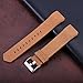 bayite Leather Bands Compatible with Fitbit Charge 2, Replacement Accessories Straps Women Men, Suede Brown