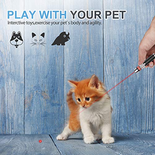 FYNIGO Cat Toys Teaser Wand,Interactive Toys for Cats and Dogs,Once Press Switch Design(2 Pack)