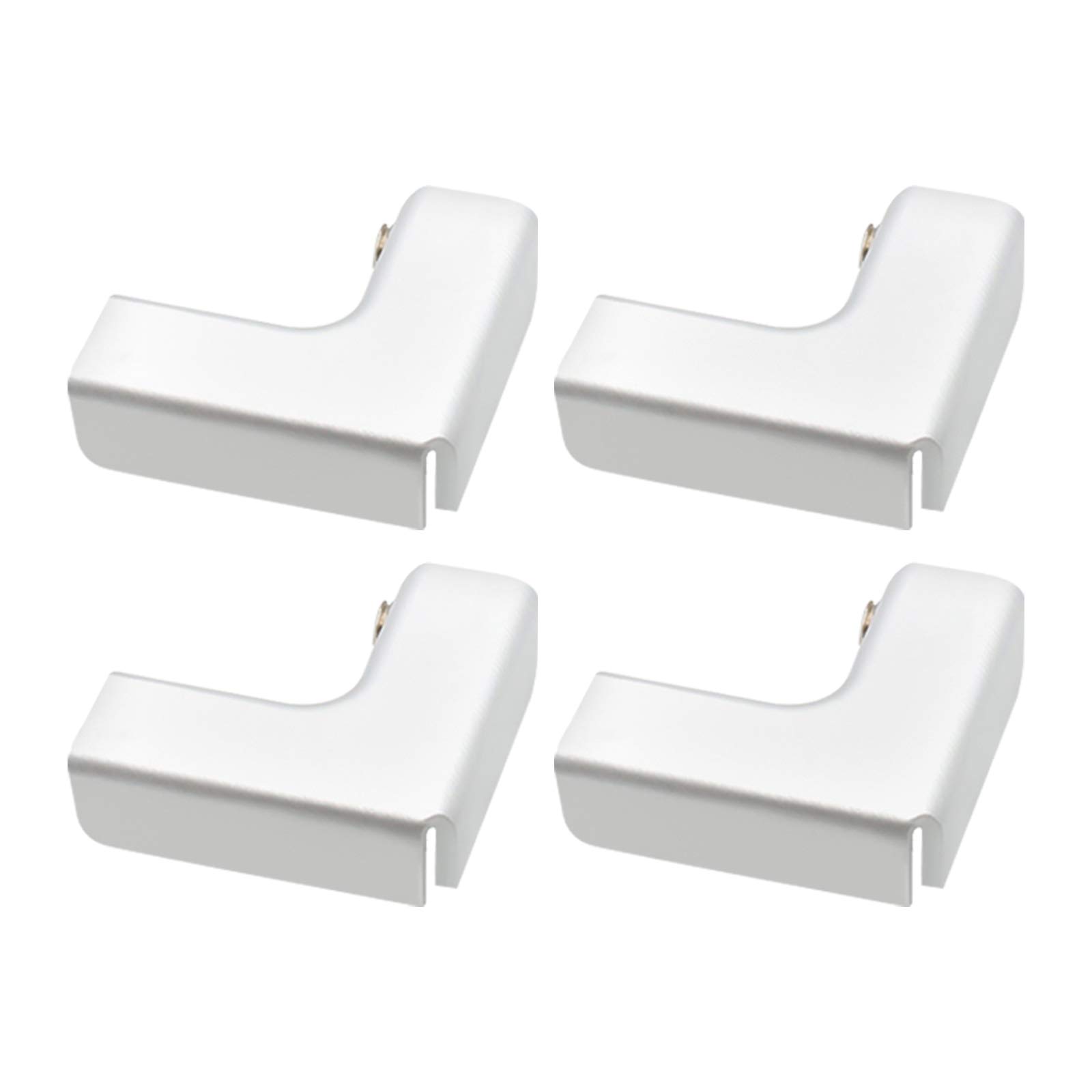 UFURMATE Glass Connector, 4Pcs Aluminum Alloy Glass Clamp 2 Way Glass Connectors Rimless Clip Holder for Fixing or DIY Fish Tank, Glass Wind Guard, Glass Display Cabinet, for 8-12mm Thickness