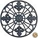 Love This Kitchen Silicone Trivet for Hot Dishes, Pots & Pans - Decorative Non Slip Mat 'Fleur De Lis' Design (Symbol of Royalty) Protective Pads for Kitchen Counter (7.5 inch Round, Set of 3, Gray)