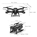 SZJX RC Drones Foldable Remote Control Wifi Quadcopter FPV VR Helicopter 2.4GHz 6-Axis Gyro 4CH with Adjustable Wide Angle 2MP HD Camera RTF SJ60 (Black)