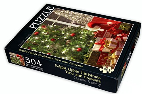 Bright Lights Christmas Tree and Presents 504 Piece Jigsaw Puzzle 16" X 20"