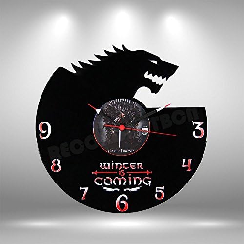 Game of Thrones Vinyl record clock - Handmade original gifts &amp; home decoration.