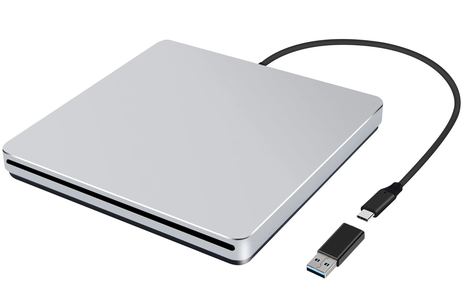 NOLYTH CD Drive for Mac, USB DVD Drive External CD Burner for Laptop, Slot-in SuperDrive for Apple, Portable Optical Disk Reader Writer DVD Player for PC Windows MacBook
