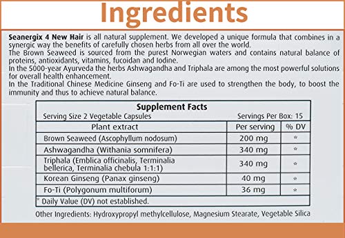 Natural New Hair growth Pills By Seanergix, Prevention Treatment Helps Restore Strength, Volume, and Thickness. Developed to Reduce Hair Loss and to Stimulate Regrowth of New Hair for Men and women