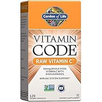 Garden of Life Vitamin Code Raw Vitamin C, 500mg Whole Food Vitamin C with Bioflavonoids, Fruits & Veggies, Probiotics…
