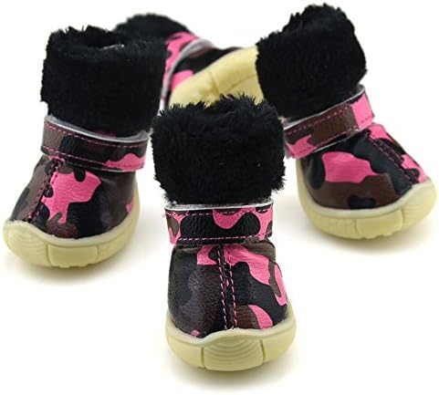 Wishiwin Pet Dog Winter Warm Cotton Shoes Snow Boots Bottes