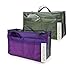 Hoxis Purse Insert Organizer, Expandable,10.6” X 6.3” with Handles (Set of 2A)