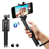 Wingco Selfie Stick oldable Extendable Bluetooth Selfie Stick with Built-in Remote Shutter iPhone SE,6S,6S Plus,6,6 Plus,5S, GalaxyS7, Galaxy S7 Edge, Nexus 6p, LG G5 and More