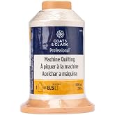 Coats &amp; Clark Professional Quilting Thread for Sewing, Natural, Single | 30 Weight 100% Mercerized Cotton Machine Quilting Thread for Piecing, Conventional and Long-Arm Machines, 3,000 yards
