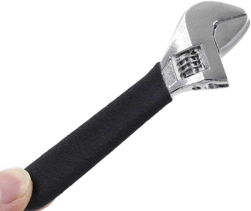 YLA Pocket Mini Size 4" Adjustable Spanner Nonslip Rubber Grip Handle Wrench Tool