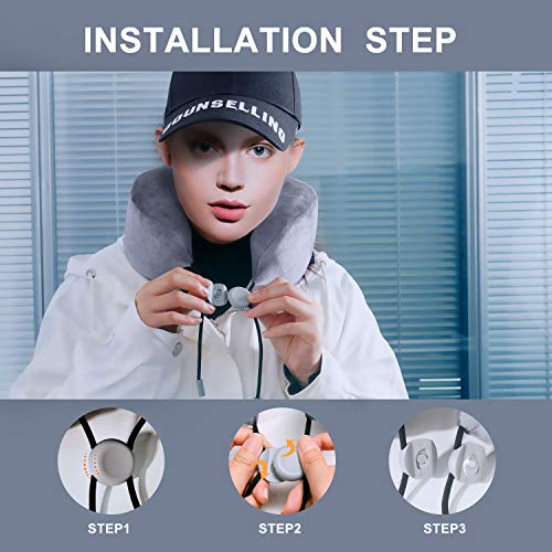 RENOOK Travel Pillow, 100 Pure Memory Foam Neck Pillow, Ideal for