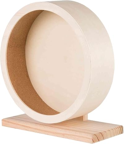 TRIXIE Exercise Wheel with Ball Bearing for Hamsters – Cork Surface 28 cm