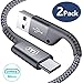 Micro USB Cable Android, Eakase (2Pack 6.6ft) Micro USB Nylon Braided Fast Sync and Charging Cord for Samsung, Kindle, LG, HTC, PS4, Camera, Galaxy S7 S6 Edge, Note 5, Smartphones & More -Grey