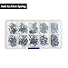 Z-Sunset High Carbon Steel Circle Offset Point Octopus Freshwater Or Saltwater Fishing Hook Fish Hook Set - 500Pcs / 10 Size Black