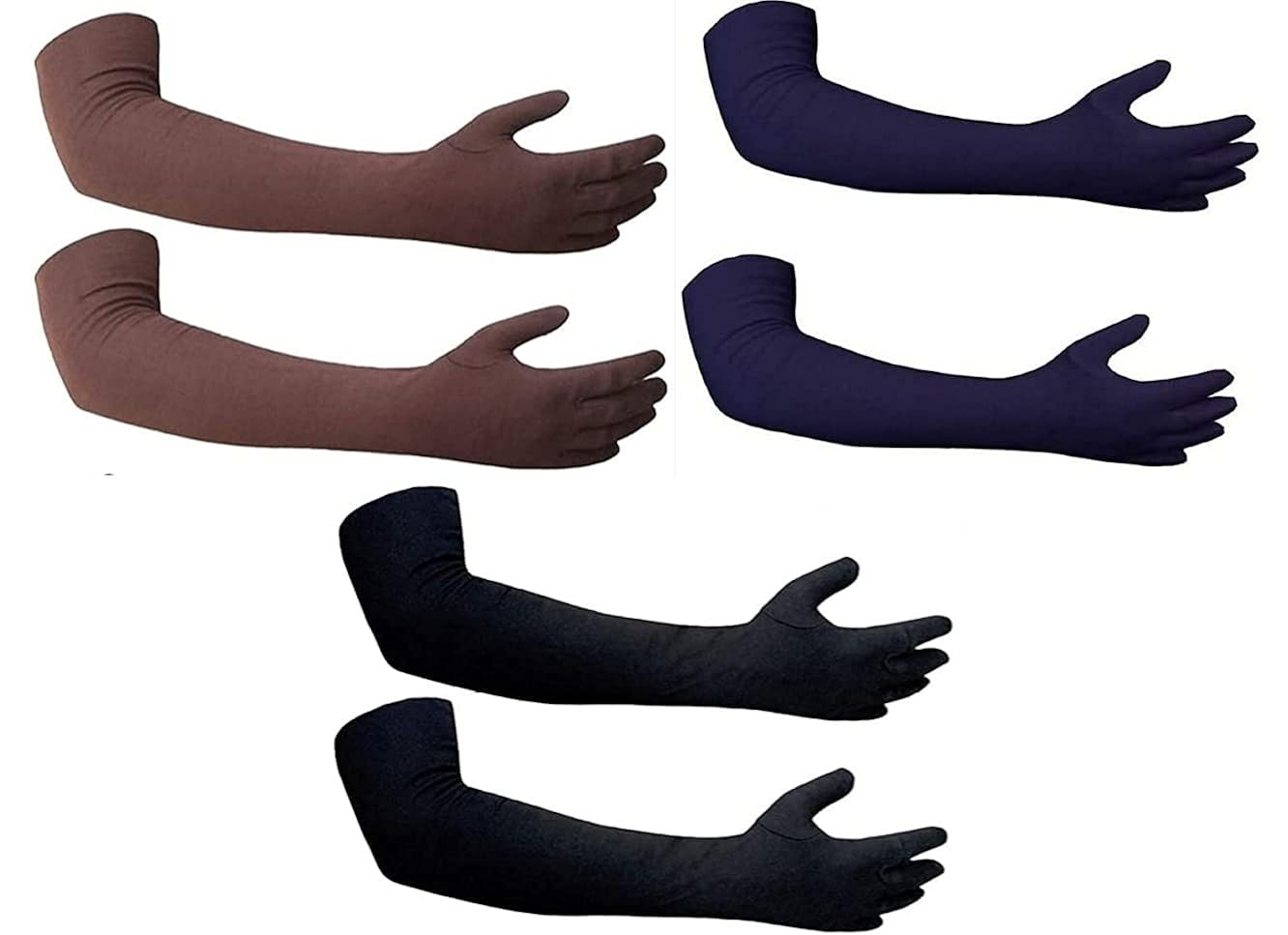 Buy NESVIB 3 Pair Cotton Full Hand Gloves For Summer, Cold, Winter