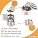 Stainless Steel Metric Measuring Cups and Spoons Set by Cooking Gods with Kitchen Conversion Chart Magnet. 12 Piece Sturdy Stackable Metal Measure Set for Measuring Dry and Liquid Ingredients.