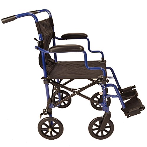 Elite Care Super Lightweight Folding Transport Travel Wheelchair in a
