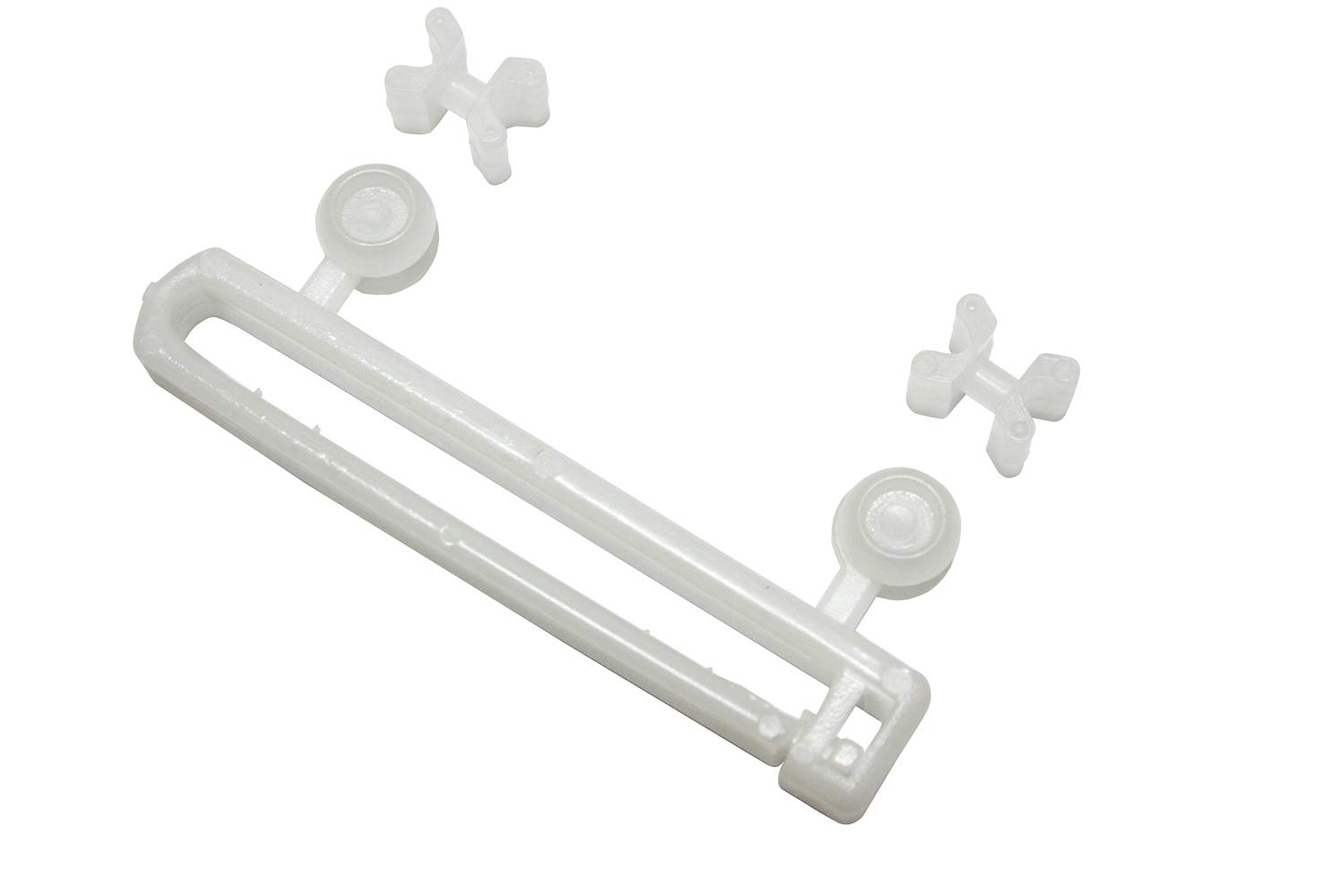 Gardinia Loop Glider with X-Shaped Gliders and Rollers, 10 Pack, Plastic, Length: 5.9 cm, White, 148