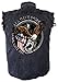 Leather Supreme Men's POW-MIA Patriotic Denim Sleeveless Cutoff Biker Shirt-Charcoal-Large